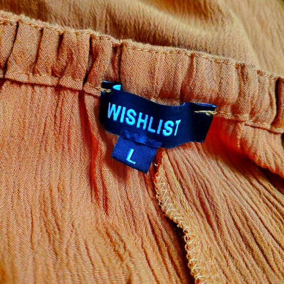 Wishlist Apparel Brown Maxi Dress Strappy Open Back Deep V Neck Flowy Large - Picture 13 of 14